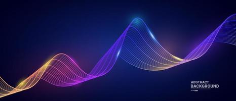 Abstract background with dynamic waves. vector