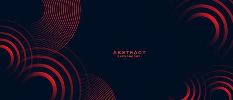 Abstract black background with radial circles. vector