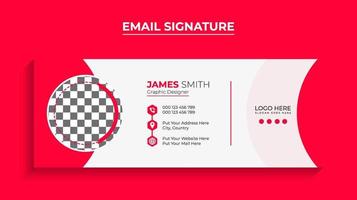 Professional modern Email signature or email footer Template design Pro Download vector