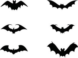 bat silhouettes objects collection vector