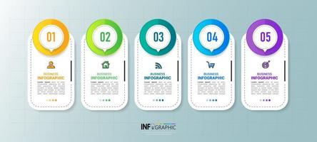 plantilla de infografía de procesos de negocio vector