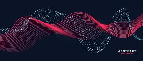 Abstract background with flowing particles vector