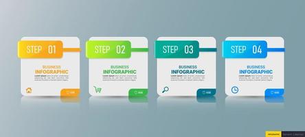 Steps Infographic design template vector