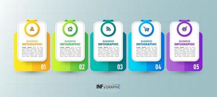 infografía de negocios abstracto colorido vector