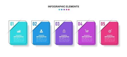 Thin line infographic template vector