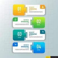 Process infographic template vector