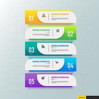 Process infographic template vector