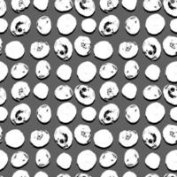 Simple seamless vector pattern of dots, strokes, spots, strokes. Hand drawn illustration, dry brush. Scandinavian style, wallpaper, fabric, textile design, wrapping paper