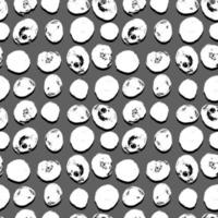 Simple seamless vector pattern of dots, strokes, spots, strokes. Hand drawn illustration, dry brush. Scandinavian style, wallpaper, fabric, textile design, wrapping paper