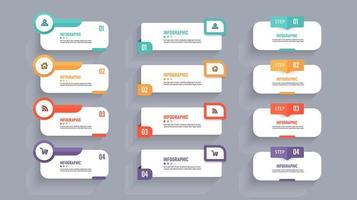 infographic element collection for presentation vector