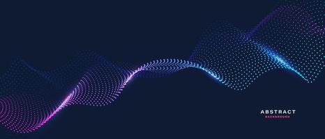 Abstract digital background with flowing particles. vector