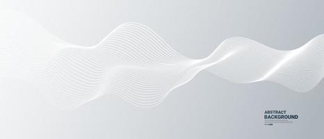 White abstract background with flowing particles vector