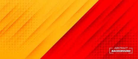 Yellow and red modern abstract background vector