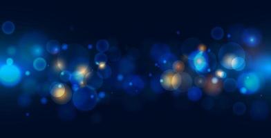 Abstract bokeh light on dark blue background. vector