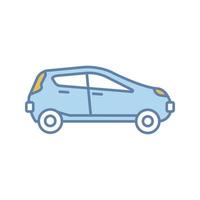 Car side view color icon. Automobile. Isolated vector illustration