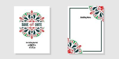 set of wedding invitation with beautiful colours, File EPS. vector