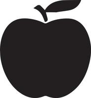 diseño de icono de manzana y negro vector