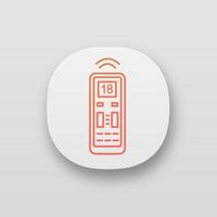 Air conditioner remote control app icon. UI UX user interface. Web or mobile application. Vector isolated illustration