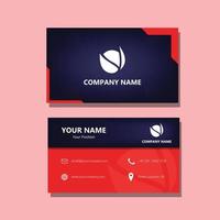Red Business card template vector