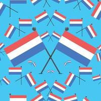 Vector Illustration of Pattern Netherlands Flags