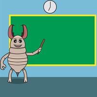 Termite is Teaching on Class and Class Background. vector