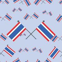Ilustración vectorial de banderas de patrón de Tailandia vector