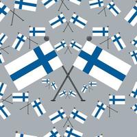 Vector Illustration of Pattern Finland Flags