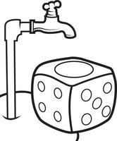 Pipe and Dice non Color. Perfect For Coloring self and Advertisement vector