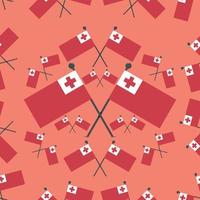 Vector Illustration of Pattern Tonga Flags