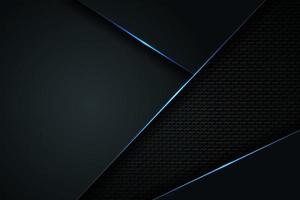 Abstract Modern Futuristic Technology Metallic Blue Glow in Dark Background vector