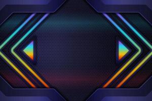 Abstract Modern Technology Colorful RGB Arrow Glow Background vector