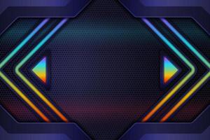 Abstract Modern Technology Colorful RGB Arrow Glow Background vector