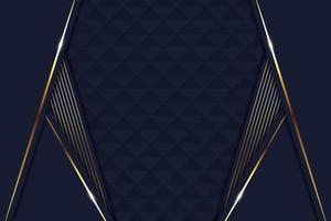 Elegant Modern Luxury Diagonal Overlapped Layer Navy with Glowing Golden Background vector