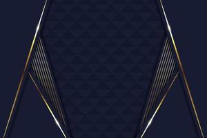 Elegant Modern Luxury Diagonal Overlapped Layer Navy with Glowing Golden Background vector