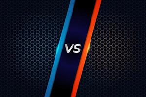 Futuristic Versus Sports Battle Competition Minimalist Glossy Diagonal Glow Orange and Blue Background vector