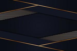 Modern Elegant Diagonal Overlapped Navy with Golden Luxury Dark Background vector