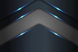 Abstract Modern Technology Shiny Blue with Grey Metallic Background vector