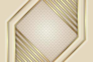 Modern Elegant Diagonal Overlapped Light Yellow Pastel with Golden Luxury Paper Background vector
