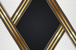 Modern Elegant Diagonal Overlapped White with Golden Luxury and Grey Background vector