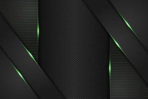 Modern Futuristic Technology Minimalist Diagonal Overlapped Geometric Glow Neon Green in Dark Background vector