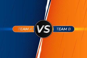 Modern Versus Sports Battle Competition Diagonal Halftone Orange and Blue Background vector