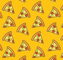 Fondo de patrón de rebanada de pizza. ilustración vectorial vector