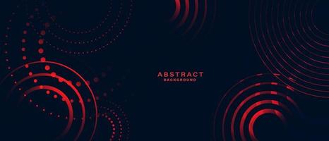 Abstract black background with radial circles. vector