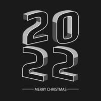 Geometry holiday 2022 new year web template - Vector