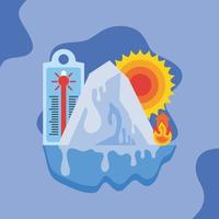 high temperature climate change vector