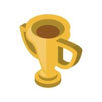 isometric trophy award vector