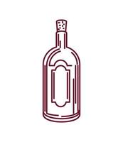 wine bottle drink vector