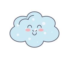 cute cloud cartoon vector