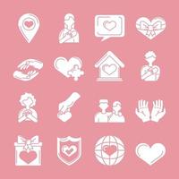care, charity and kindness vector