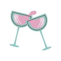 cocktail glasses cup vector